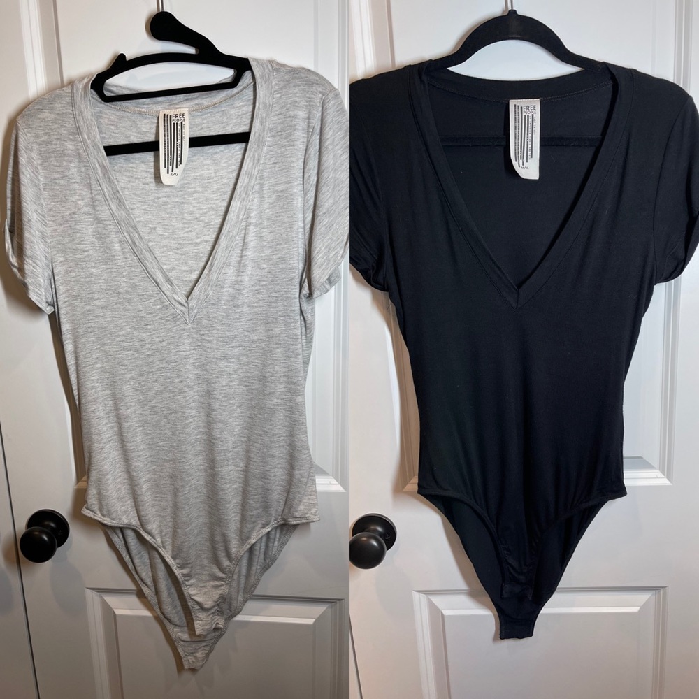 Set of Free People bodysuits LG and M